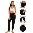 thumbnail image 2 of Hanerdun Womens Joggers Workout Ankle Pants Pocket Elastic Waist Athletic Running Bottoms Black M, 2 of 7
