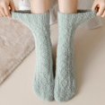 thumbnail image 4 of Women Warm Solid Color Soft Winter Floor Socks Coral Velvet Socks Cotton Socks BLUE, 4 of 8