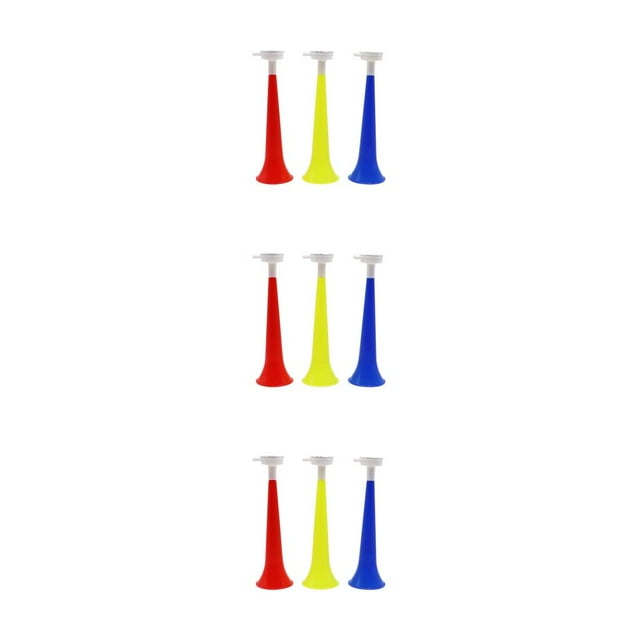 Tholdsy Football Cheer Horns Stadium Soccer Ball Kids Instrument Musical Children Cheerleading Toys Trumpet for Sports Meet Concert Color aleatorio 3piezas
