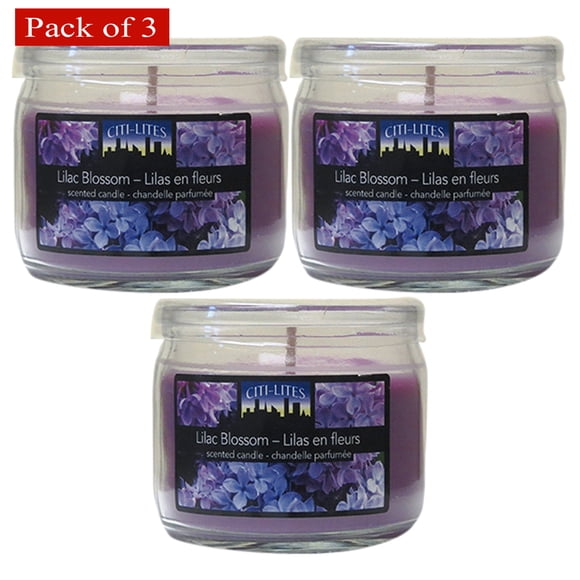 Candle Jars 3 Ounce Round Jar With Acetate Lid- Lilac Blossom (Pack of 3)