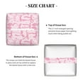 thumbnail image 5 of Lsque Ribbon Bow Printed Tissue Box Cover Holder, Facial Paper Organizer Dispenser,Square with Bottom Belt, PVC Leather Decorative Organizer, 5 of 8
