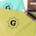 thumbnail image 2 of Printtoo Wood Mounted Rubber Stamp Octagon Celtic Swirl Frame Letter G Monogram Office Stationary, 2 of 5