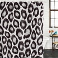 thumbnail image 2 of Leopard Printed Bathroom Shower Curtains with 12 Hooks Polyester Waterproof Shower Curtain for Stalls and Bathtubs Farmhouse Vintage Animals Black Grey Decorative Bathroom Curtain 72x84 Inches, 2 of 9