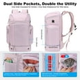 thumbnail image 3 of Travel Backpack  for Woman,  Large Capacity Hiking Trekking Backpack, Business 17 Inch Laptop Backpack,  Purple, 3 of 8