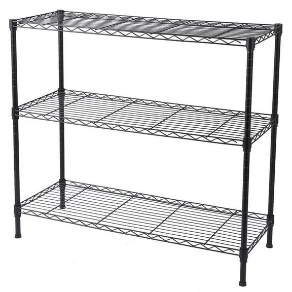 UBesGoo 3-Tier Heavy Duty Adjustable Wire Shelving Unit Black