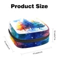 thumbnail image 2 of Watercolor Christmas Trees Abstract Silhouettes Sanitary Napkin Storage Bag, Zipper Menstrual Cup Pouch Feminine Menstruation First Period Pads Holder for Girls Women Ladies, 2 of 6