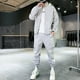 thumbnail image 1 of Traje casual de primavera, traje deportivo juvenil de dos piezas de talla grande estilo coreano, de moda, 1 of 6