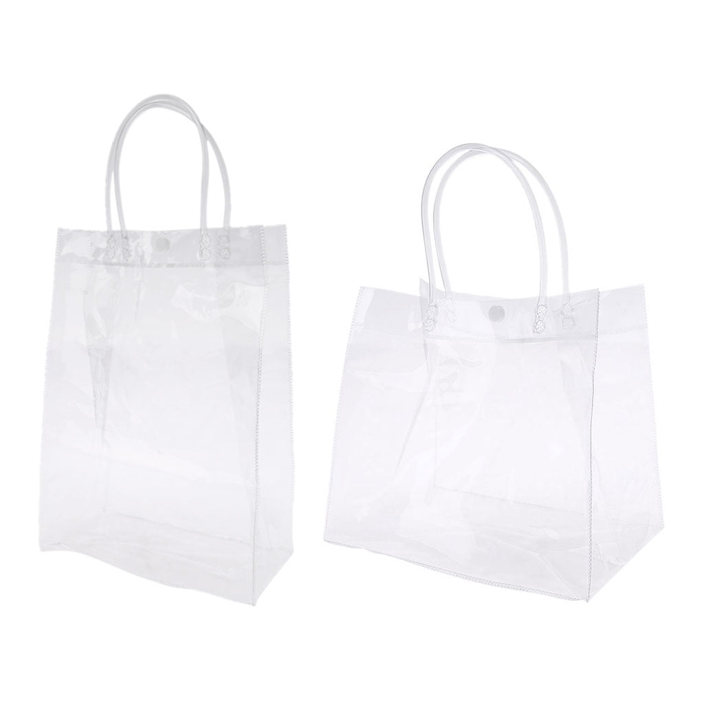 Custom Snap Button Clear PVC Tote Bag with Handle - China Bag and Plastic Tote  Bag price