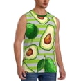 thumbnail image 2 of Kdxio Avocado Green Striped for Men's Muscle T-shirt,Sleeveless for Workout Running Athletic Gym Lounge Casual, 2 of 7