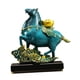 thumbnail image 4 of Figura de caballo, estatua de animal, resina, figura de Feng Shui chino, decoración de mesa. Azul, 4 of 8
