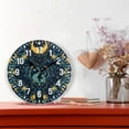 thumbnail image 2 of Yayeee 10" Wall Clock Battery Operated Quartz Round Silent Non-Ticking Home Decor, Green Dragon Flowers, 2 of 6