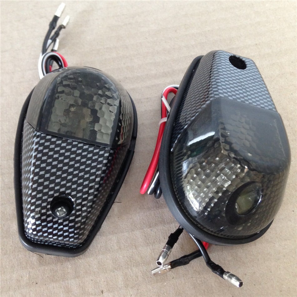HTTMOTOR Smoke Flush Mount Motorcycle Turn Signals Blinker Light For