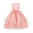 thumbnail image 3 of Ekidsbridal Asymmetric Ruffled Organza Sequin Flower Girl Dress Pageant Ballroom Gown 012s 10, 3 of 3