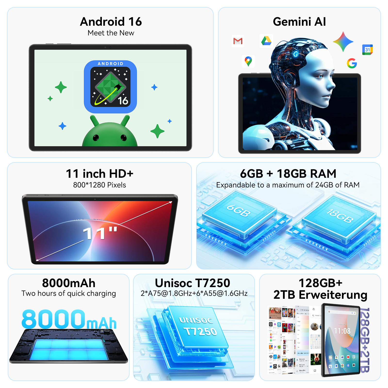 Blackview 11" Android 16 AI Tablet with 24GB RAM photo 6