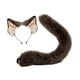 thumbnail image 5 of Conjunto de orejas y cola de animales decorativos para fiestas temáticas de animales, vacaciones para mujeres Marrón, 5 of 8
