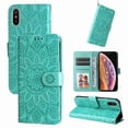 thumbnail image 3 of Funda tipo cartera GANGXUN para iPhone X/Xs , diseño girasol, cuero PU, soporte, cierre magnético, tarjetero, 3 of 5