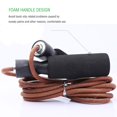 thumbnail image 3 of Maoww Adjustable Cowhide Jump Rope with Foam Handle Aerobic Jumping Exercise Equipment, 3 of 5