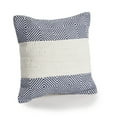 thumbnail image 4 of Ox Bay Blue Geometric White Striped Throw Pillow, 18" Square, Count per Pack 1, 4 of 6