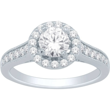 1-1/4 Carat T.W. Diamond 14kt White Gold Engagement Ring