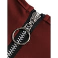 thumbnail image 6 of Lumento New Striped Pullover Tops Blouse for Women Autumn Fall Thin Casual Stylish Long Sleeve Shirt Zip Tops Wine Red L, 6 of 6