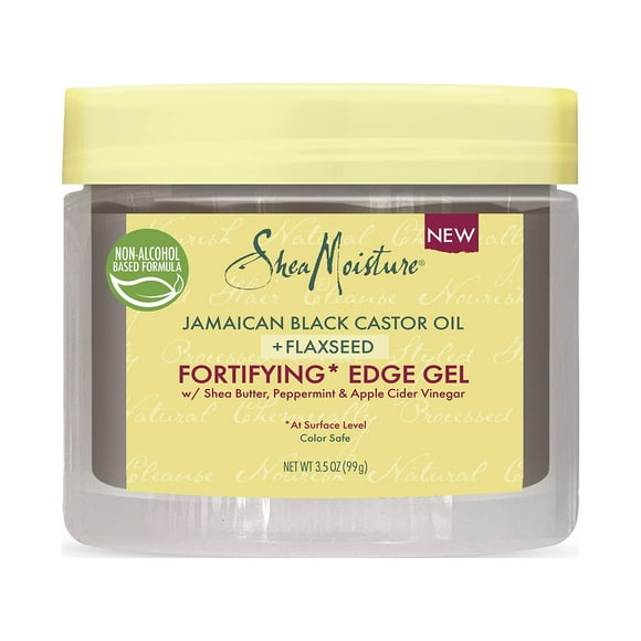 Sheamoisture Styling Black Edge Control Gel For Curly Hair Jamaican Black Castor Oil And Flaxseed Paraben-Free Anti-Frizz Hair Gel 3.5 Oz