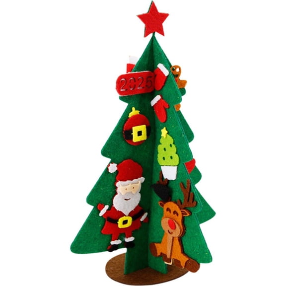 DIY Christmas Tree Decorations, Non-Woven Christmas Tree Set Christmas Ornaments Xmas Tree Gifts New Year Home Christmas Decoration