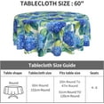 thumbnail image 4 of Blue Green Hydrangea Leaf Round Tablecloth 60 Inch Rustic Farmhouse Decorative Table Cloths Washable Table Cover for Home Party Seasonal Holiday Kitchen Dining Decor, 4 of 7