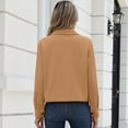 thumbnail image 3 of Women Collared Corduroy Cropped Shirt Jacket Loose Fit Long Sleeve Button Front Fall Barn Outwear Shacket S, 3 of 6