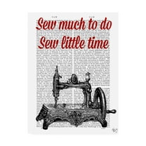 Trademark Fine Art 'Sew Little Time Illustration' Canvas Art by Fab Funky