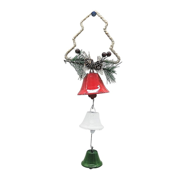 Campana de Navidad de metal, adorno colgante para puerta, adorno de campana de Navidad, decoración Ch