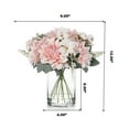 thumbnail image 4 of Enova Home Mixed Artificial Silk Dahlia Flowers in Clear Cylinder Glass Vase with Faux Water (Pink), 4 of 4