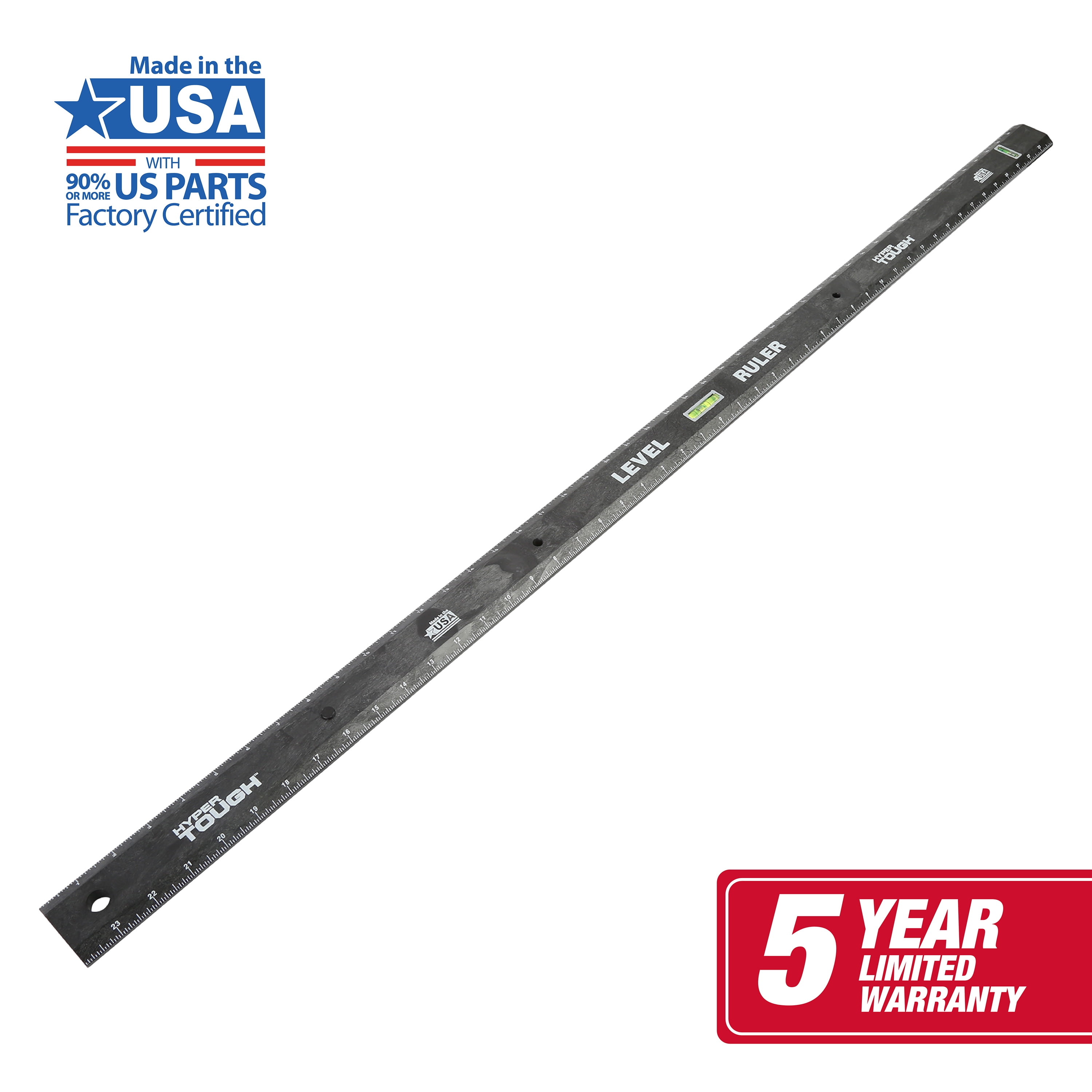 Hyper Tough 48" Poly Level Ruler with Easy to Read Measuring