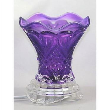 Purple Electric Glass Fragrance Scented Oil Warmer (Burner/Warmer/Lamp) with Dimmer Switch