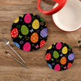 thumbnail image 2 of FREEAMG Easter Eggs Trivet Pot Holder,Round Woven Potholders Set 2PCS-Braided Hot Pads - Coasters - Table Mats for Cooking and Baking426, 2 of 7