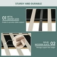 thumbnail image 6 of Harper & Bright Designs Queen Size Platform Bed with Upholstered Headboard, Queen Wooden Bedframe with Anti-Collision Soft Rounded Corners, Green, 6 of 9