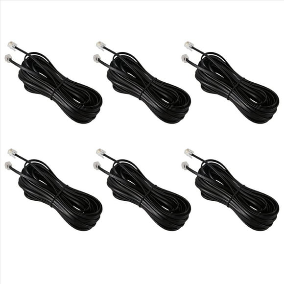 6X RJ11 6P4C Cuerda Cable de Telefono Modem ADSL 10 Metros