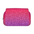thumbnail image 2 of Disketp Light Purple Glitter Estuche de Lápices de Doble Capa con Tapa Abatible y Cremallera, Organizador Escolar para Adolescentes y Adultos, 2 of 7
