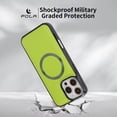 thumbnail image 4 of for iPhone 14 Pro Max Magnetic PU Leather Case, Compatible with MagSafe, Classic Wireless Charging Shock Absorbing Ultra Slim Grip Friendly Drop Protective Back Cover, Green, 4 of 9