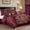 Maroon/Gold, variant on Chezmoi Collection Royal Luxury Jacquard Floral Comforter Set, Queen, Maroon/Gold, 7-Piece