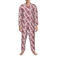 thumbnail image 3 of Naloa Orchids Flowers Men’s Pajamas Set - Long Sleeve Button Down Sleep Shirt and Pajama Bottoms Sleepwear Set-X-Large, 3 of 7