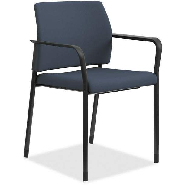 HON Accommodate Series Guest Reception Waiting Room Chair with Fixed Arms, Cerulean Fabric 