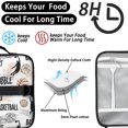 thumbnail image 4 of Basketball and Text White Pattern Insulated Lunch Bag with Shoulder Strap and Bottle Holder,Bento School Lunch Bag Box,11x9.5x3.5 Inches, 4 of 5