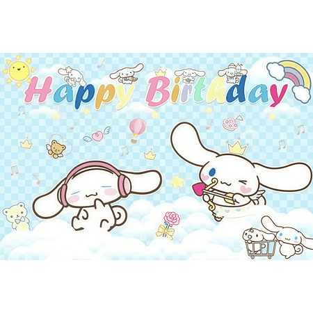 Hello Kitty My Melody Pompompurin Cinnamoroll Kuromi Pochacco Theme Party Banner 71*43 inches