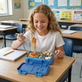 thumbnail image 5 of Bento Lunch Box, 6 Compartments BPA Free Bento, Lunch Containers, Dishwasher Safe,Snack Lunch Box, Ideal Portion Sizes on-the-Go Meal(Blue), 5 of 7