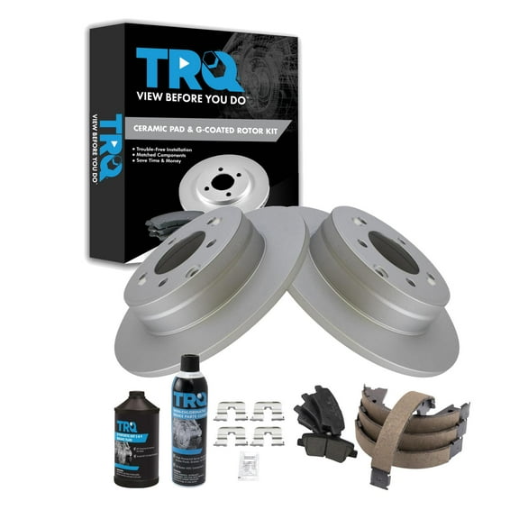 TRQ Rear Brake Pad & Rotor Kit BKA34946 Fits Select 2014-2015 Kia Optima , 2015-2015 Hyundai Sonata