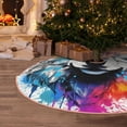 thumbnail image 5 of Sikiie Cool Colorful Wolf Nativity Christmas Tree Skirt, Jesus Christian Winter Holiday Tree Mat Decoration(30-48IN)48", 5 of 6