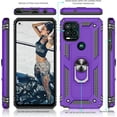 thumbnail image 3 of Compatible for Moto G Stylus 5G 2021 Case with HD Screen Protector,  Military-Grade Protective Phone Case with Magnetic Kickstand Ring for Motorola Moto G Stylus 5G Purple, 3 of 7