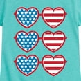 thumbnail image 3 of Instant Message - Retro Sunglasses American Flag - Toddler & Youth Girls Short Sleeve Graphic T-Shirt, 3 of 6