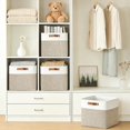 thumbnail image 2 of Fabric Storage Bins Baskets For Shelves 4 Pack Decorative Linen Closet Organizers With Handles For Clothes Home Office Organization, 2 of 9