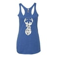 thumbnail image 2 of Deer Rose Animal Lover Tri-Blend Racerback Tank Top, Vintage Royal, X-Large, 2 of 3